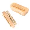 Anneome 5pcs Pig Mane Cleaning Brush Handle Walnut Nail Brush for Hand Washing Exfoliating Under Fingernails Lotus Wood Construction for Home Use view 1