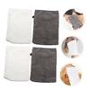 Beatifufu 10pcs Makeup Gloves Soft Microfiber Face Cleaning Mitts for Exfoliating Daily Skin Care Comfortable and Skin-friendly Includes White and Gray-black Gloves view 3