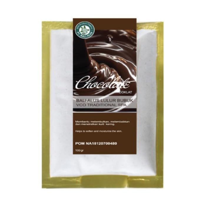 Bali Alus Lulur Bubuk Powder Scrub Chocolate VCA Traditional SPA, 100 gram (Pack of 2)