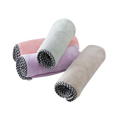 Baluue 4pcs Hair Drying Cap Absorbent Fleece Hair Towel Wrap Quick Drying Satin Shower Cap