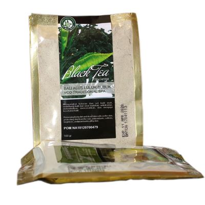 Bali Alus Lulur Bubuk Powder Scrub Black Tea VCA Traditional SPA, 100 gram (Pack of 2)
