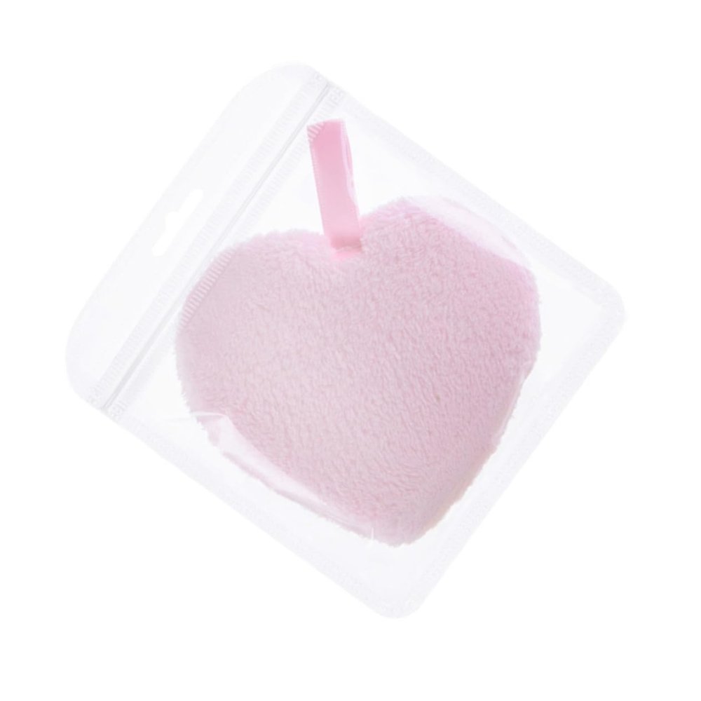 MERRYHAPY 3pcs Heart-shaped Makeup Removal Pads Soft Reusable Cleaning for Face Washing Cotton for Makeup and Facial Cleansing Attractive