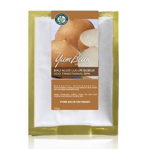 Bali Alus Lulur Bubuk Powder Scrub Bengkuang Yam Bean VCA Traditional SPA, 100 gram (Pack of 2)