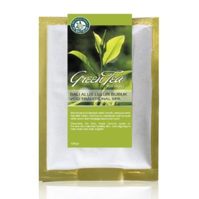 Bali Alus Lulur Bubuk Powder Scrub Green Tea VCA Traditional SPA, 100 gram (Pack of 2)