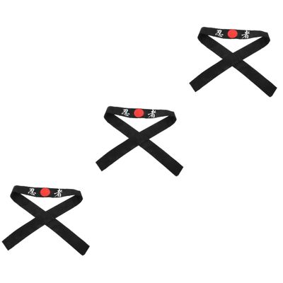 COLLBATH 3pcs Japanese Headband for Men Karate Headband Wide for Sports Headwear