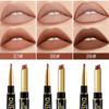 BINGBRUSH 3Pcs Double Ended Nude Dark Brown Velvet Matte Lip Liner and Lipstick Makeup Combo Set for Women,Lipliner 24 Hours Original Waterproof Long Lasting Lip Stains Pencil Kit Set view 2
