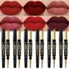 BINGBRUSH 6Pcs Double Ended Mauve Ruby Deep Red Matte Lip Liner and Lipstick Makeup Combo Set for Women, Light Brown Lipliner 24 Hours Original Waterproof Long Lasting Lip Stains Pencil Kit Set view 1