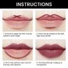 BINGBRUSH 3Pcs Double Ended Light Mauve Red Nude Beige Matte Lip Liner and Lipstick Makeup Combo Set for Women,Plum Rose Lipliner 24 Hours Original Waterproof Long Lasting Lip Stains Pencil Kit Set view 4