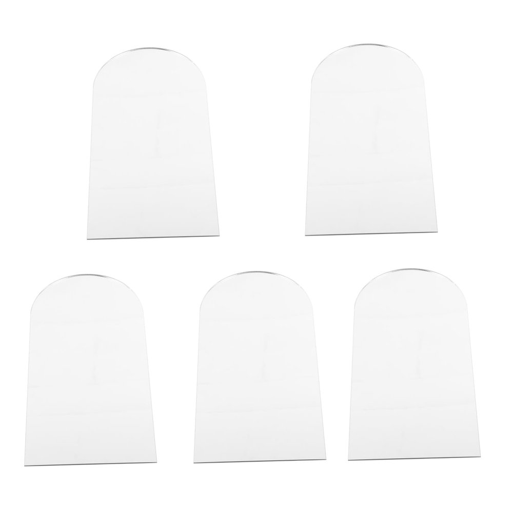 Anneome DIY Makeup Mirror Accessories 5pcs Acrylic Irregular Shaped Silver Decor Mirror