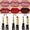 BINGBRUSH 3Pcs Double Ended Mauve Ruby Deep Red Matte Lip Liner and Lipstick Makeup Combo Set for Women, Lipliner 24 Hours Original Waterproof Long Lasting Lip Stains Pencil Kit Set view 2