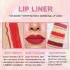 BINGBRUSH 3Pcs Double Ended Mauve Ruby Deep Red Matte Lip Liner and Lipstick Makeup Combo Set for Women, Lipliner 24 Hours Original Waterproof Long Lasting Lip Stains Pencil Kit Set view 3