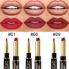 BINGBRUSH 3Pcs 2-in-1 Dark Wine Red Lip Liner and Lipstick Combo Set for Women, Matte Lips Kit with Lipliner Pencil Set Lip Stains Long Lasting Waterproof 24 Hour Original view 2