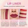 BINGBRUSH 3Pcs 2-in-1 Dark Wine Red Lip Liner and Lipstick Combo Set for Women, Matte Lips Kit with Lipliner Pencil Set Lip Stains Long Lasting Waterproof 24 Hour Original view 3