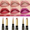 BINGBRUSH 3Pcs Double Ended Light Red Purple Matte Lip Liner and Lipstick Makeup Combo Set for Women,Lipliner 24 Hours Original Waterproof Long Lasting Lip Stains Pencil Kit Set view 2