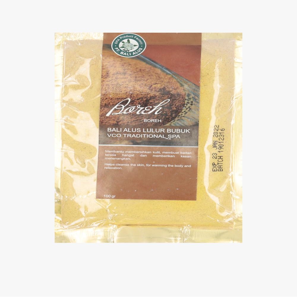 Bali Alus Lulur Bubuk Powder Scrub Boreh VCA Traditional SPA, 100 gram (Pack of 2)