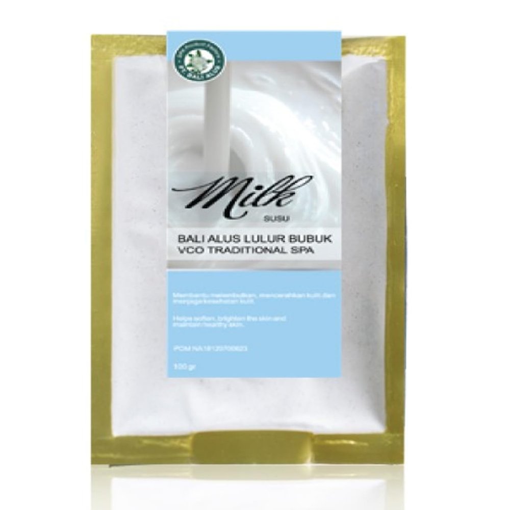 Bali Alus Lulur Bubuk Powder Scrub Milk VCA Traditional SPA, 100 gram (Pack of 2)