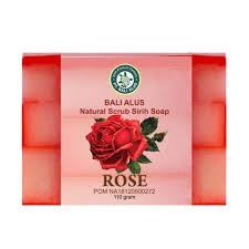 Bali Alus Natural Scrub Sirih Bar Soap Rose, 110 gram (Pack of 2)