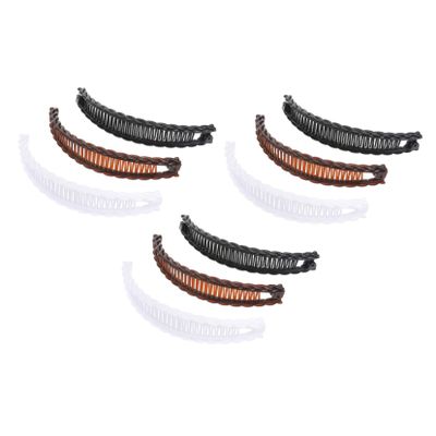 WOONEKY 18pcs Resin Banana Hair Clip Hair Ponytail Holder Creative Clips for Women Girls Non-slip Styling