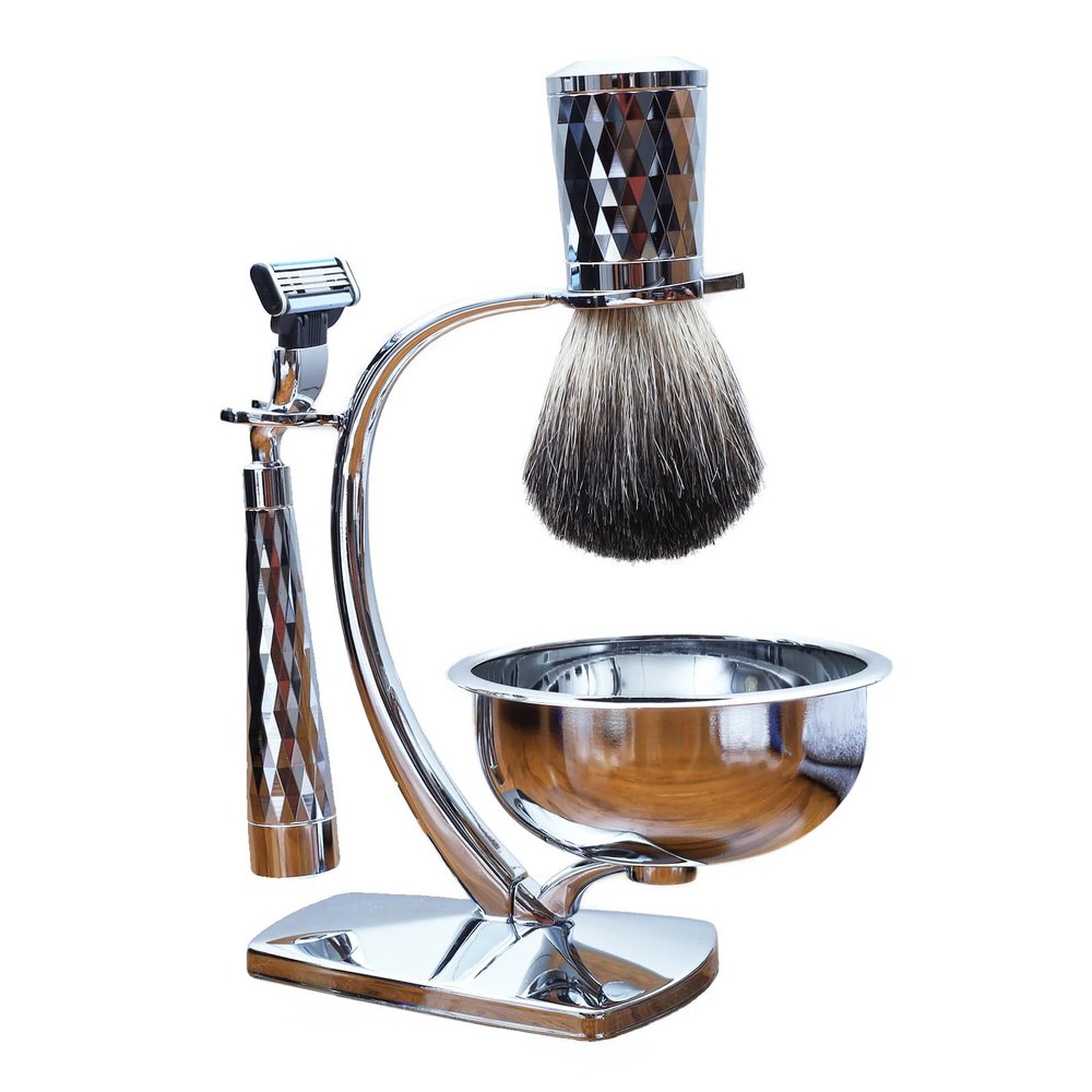 Magyfosia Shaving Kit for Men,Include 3-Layer Safety Razor,Badger Hair Shaving Brush an Bowl,Unique Gift for Men Him Stocking Stuffers
