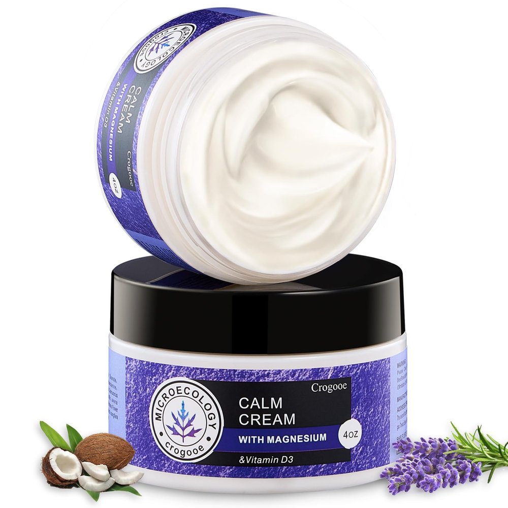 APLEFBE 2025 Updated Magnesium Cream for Sleep: Nighttime Magnesium Lotion, Deep Hydration, Skin Care for Kid, Men, Women (Lavender)2PC