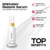 Epiphany Restore Serum Leave In Hair Treatment for Dry Damaged Frizzy Hair Heat Protectant with Argan Jojoba Marula and Acai Oils Vitamin E Shine Repair and Frizz Control 2 oz view 3