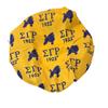 Sigma 1922 Gamma Rho SGR Yellow Shower Cap for Men & Women With Braids, Locs, Afro, Coily, and Long Hair, Waterproof, Washable, Reusable & Adjustable, Great for Home, Spa, Self Care, Hotel & Salon view 1