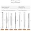 7-in-1 Stainless Steel Blackhead Removal Set, 7-Piece Storage Bag, Blackhead Remover; Skin Care Tools Facial Acne/Pimple Popper kit (7pcs/Set with White case) view 3