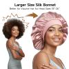 2 Pack 22 Momme 100% Real Mulberry Silk Bonnet for Sleeping Women Pink and Black + Purple view 4