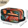 Ourtheme Travel Toiletry Bag for Women Men, Flamingos Pattern Foldable Dopp Kit Water Resistant Shaving Bag for Toiletries Cosmetics Traveling Organizer view 2