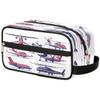 Ourtheme Travel Toiletry Bag for Women Men, Aircraft Pattern Foldable Dopp Kit Water Resistant Shaving Bag for Toiletries Cosmetics Traveling Organizer view 1