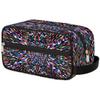 Ourtheme Travel Toiletry Bag for Women Men, Art Colorful Geometry Foldable Dopp Kit Water Resistant Shaving Bag for Toiletries Cosmetics Traveling Organizer view 1