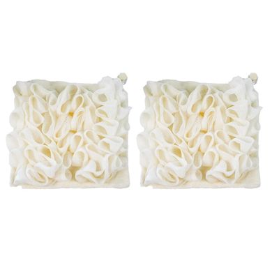 2 in 1 Bath Loofah Sponges, 2PCS Washcloth Loofahs Combo with Drawstrings, Bath Ball Towel Loofah for Cleansing and Smooth Skin