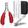 6 Pcs Stainless Steel Ear Spoon Nail Clippers Pedicure Nail Art Tool Kit Professional Nail Clipper Sets for Daily Use view 1