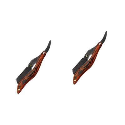 FOMIYES 2pcs Clip Manual and Wooden Handle Portable Beard Trimming Tool for Men Lightweight and Design for Easy Carrying and Use