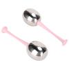 Pack of 2 Facial Ice Balls, Stainless Steel Facial Massage, Reduces Puffiness, Eliminates Fine Lines, Ice Balls for Facial Care (Pink Handle) view 1