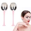 Pack of 2 Facial Ice Balls, Stainless Steel Facial Massage, Reduces Puffiness, Eliminates Fine Lines, Ice Balls for Facial Care (Pink Handle) view 4