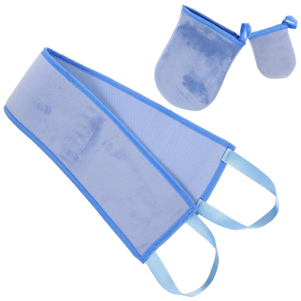 HONMEET Self Tanning Back Applicator Soft Tanning Mitts for Even Lotion Application Convenient for Reach Areas Includes Back Lotion Applicator Finger Gloves