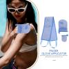 HONMEET Self Tanning Back Applicator Soft Tanning Mitts for Even Lotion Application Convenient for Reach Areas Includes Back Lotion Applicator Finger Gloves view 3
