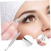 BELLIFFY Stainless Steel Eyelid Tweezer and Meibomian Gland Expressor for Women Durable Forceps for Eye Care and Ergonomic Non-slip Grip Small Round Tip view 4