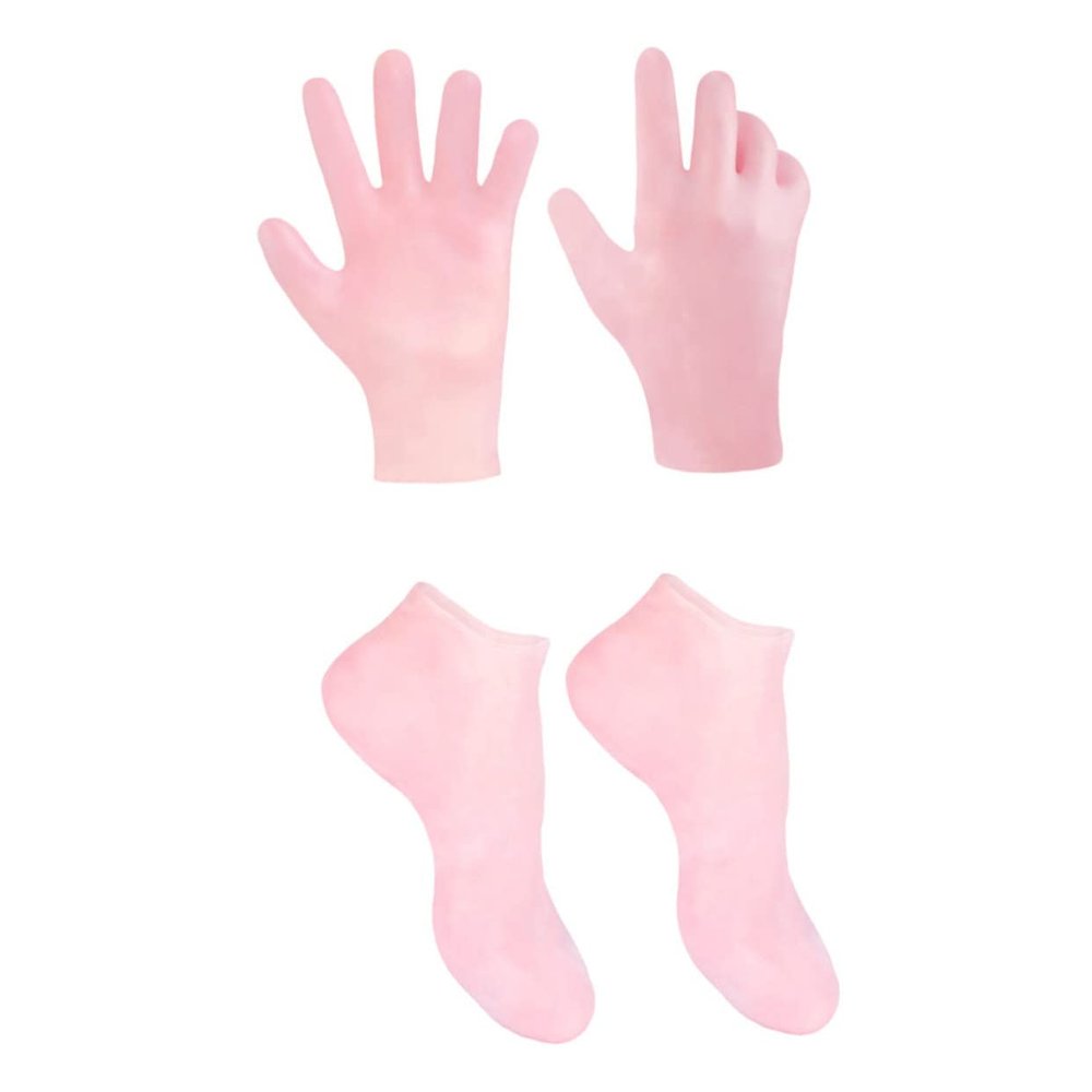 ASAKKURA 1set Moisturizing Exfoliating Socks and Gloves for Foot and Hand Care for Dry Relief and Nourishment Comfortable and Skin-Friendly for Use