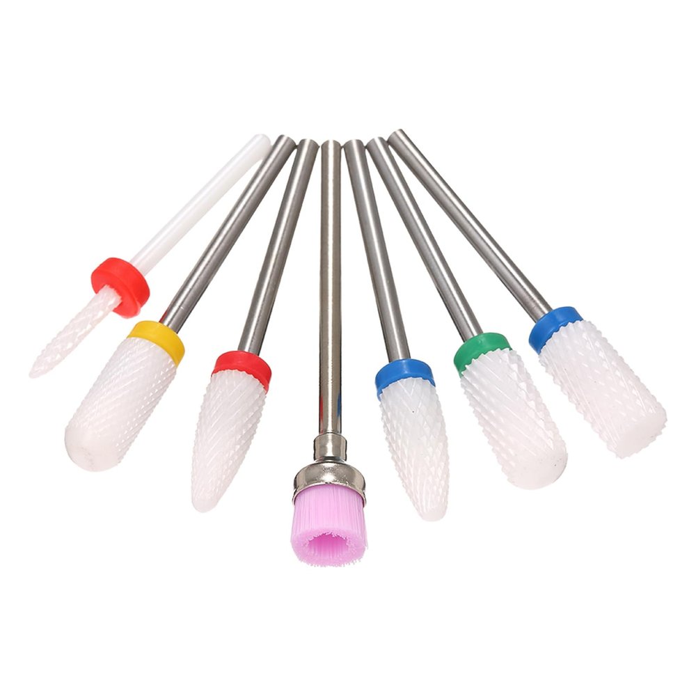 7PCS Ceramic Nail Drill Bits for Nail Drill, Remove Gel, Gel, And Dead Skin, Buffing Away Hangnails and Rough Skin Drill Bits Nail Drill Bits Nail Drill Ceramic Nail Drill Bits Ceramic Drill Bits