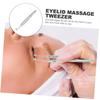 ASAKKURA Stainless Steel Meibomian Gland Tweezers for Women Eyelid Expression Tool Eyelid Forceps Non Skid Surface for Safe Use and Comfort view 2