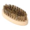 Beard Brush, Men's Soft Beard Brush, Mustache Comb, Oval Bamboo Handle, Beard Shaping Tool view 1