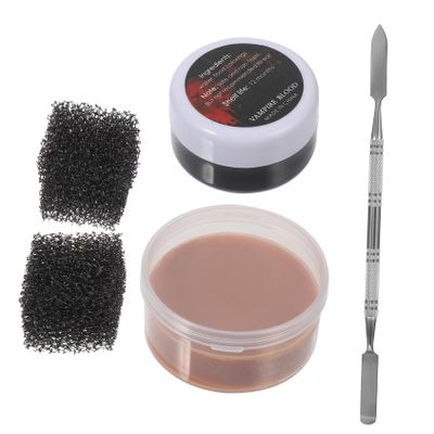 Outanaya Halloween Scar Wax Kit Special Effects Skin Wax Fake Scab Blood for Makeup Artists