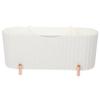 ASAKKURA Cosmetics Storage Box with Lid Dustproof Makeup Organizer for Vanity and Desk Design Space-saving Beauty Egg Holder White for Easy Cleaning and Capacity view 1