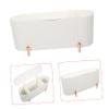 ASAKKURA Cosmetics Storage Box with Lid Dustproof Makeup Organizer for Vanity and Desk Design Space-saving Beauty Egg Holder White for Easy Cleaning and Capacity view 3