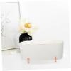 ASAKKURA Cosmetics Storage Box with Lid Dustproof Makeup Organizer for Vanity and Desk Design Space-saving Beauty Egg Holder White for Easy Cleaning and Capacity view 4