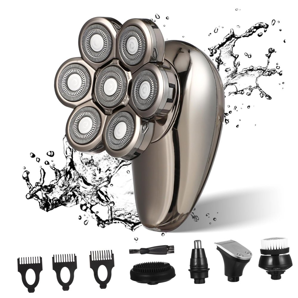HONMEET Electric Shaver for Men Professional Bald Beard Remover Replaceable Portable Grooming Tool for Hair and Nose Trimming for Travel and Special Occasions