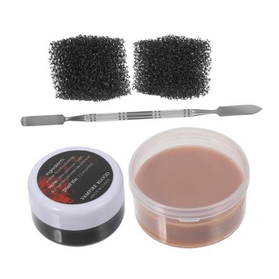 NULYLU Special Effects Wax Scar Makeup Kit Halloween Scar Wax Set Party Makeup Tools Realistic Fake Scab Blood