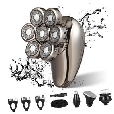 MERRYHAPY 7-head Electric Shaver Men's Head Shaver Beard Trimmer Facial Razor Men's Electric Razor
